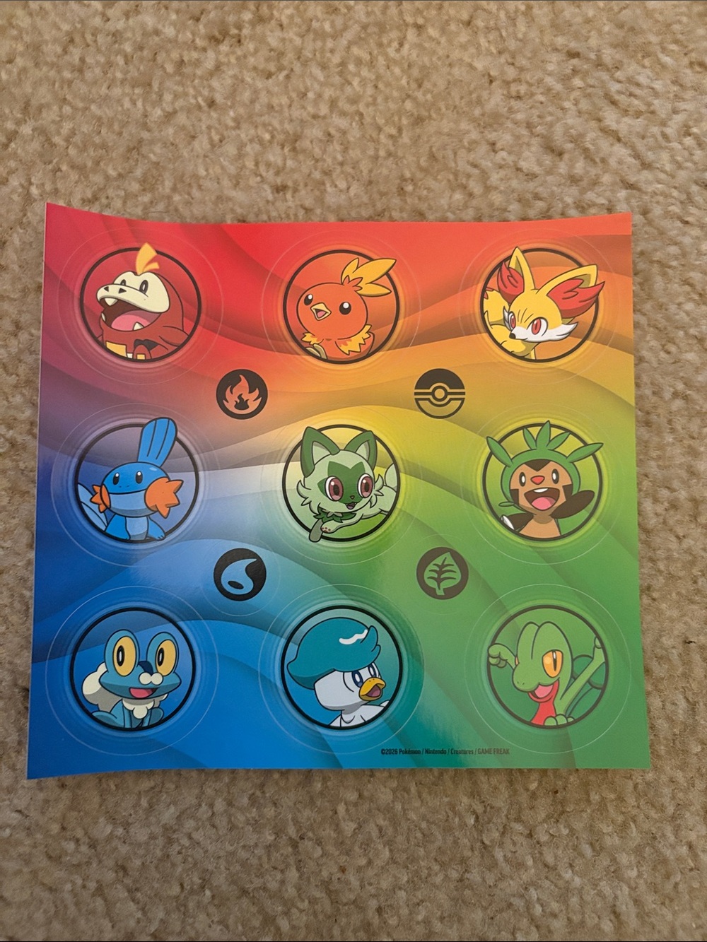 Pokémon First Partner Series 3 Stickers